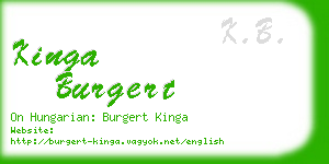 kinga burgert business card